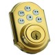 KWIKSET MOTORIZED Z-WAVE DEADBOLT-POLISHED BRASS