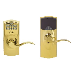 SCHLAGE Z-WAVE ENTRY SET-BRIGHT BRASS